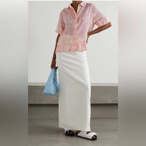 Holzweiler “Bjolsen” Pink & White Plaid Small Casual Button‎ Down Shirt Cottage